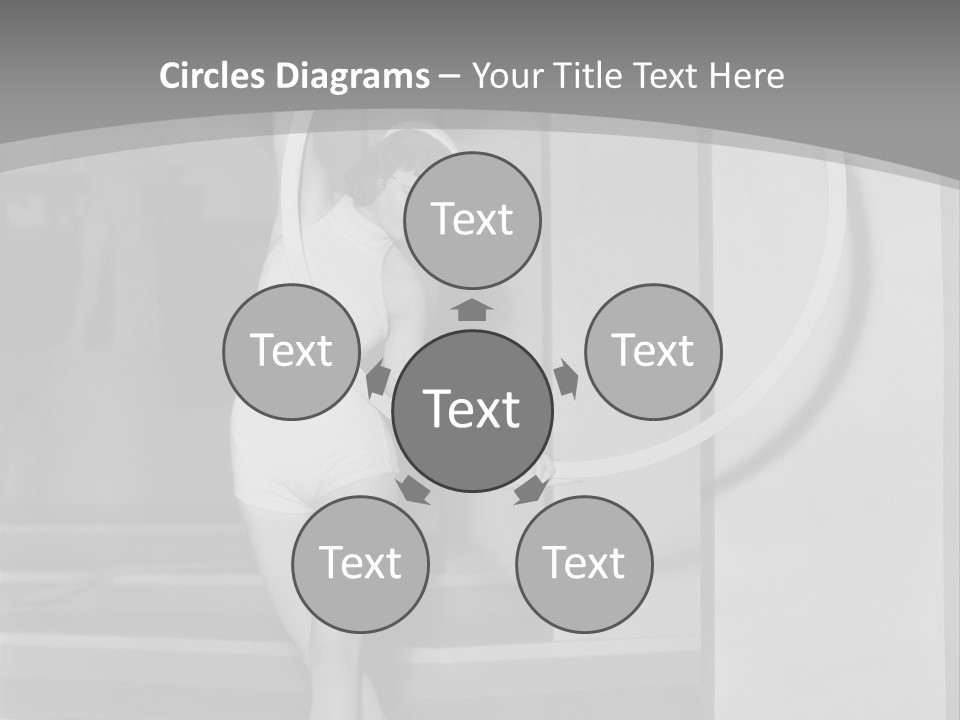 A Woman In A Short Skirt Is Holding A Hoop PowerPoint Template