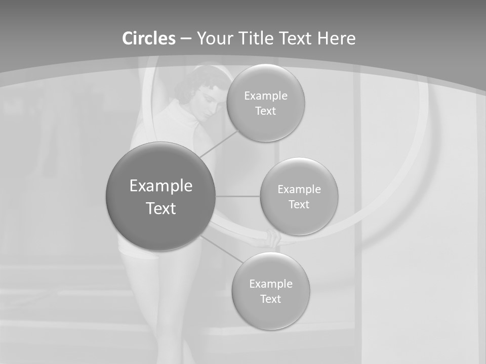 A Woman In A Short Skirt Is Holding A Hoop PowerPoint Template