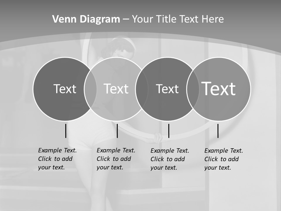 A Woman In A Short Skirt Is Holding A Hoop PowerPoint Template