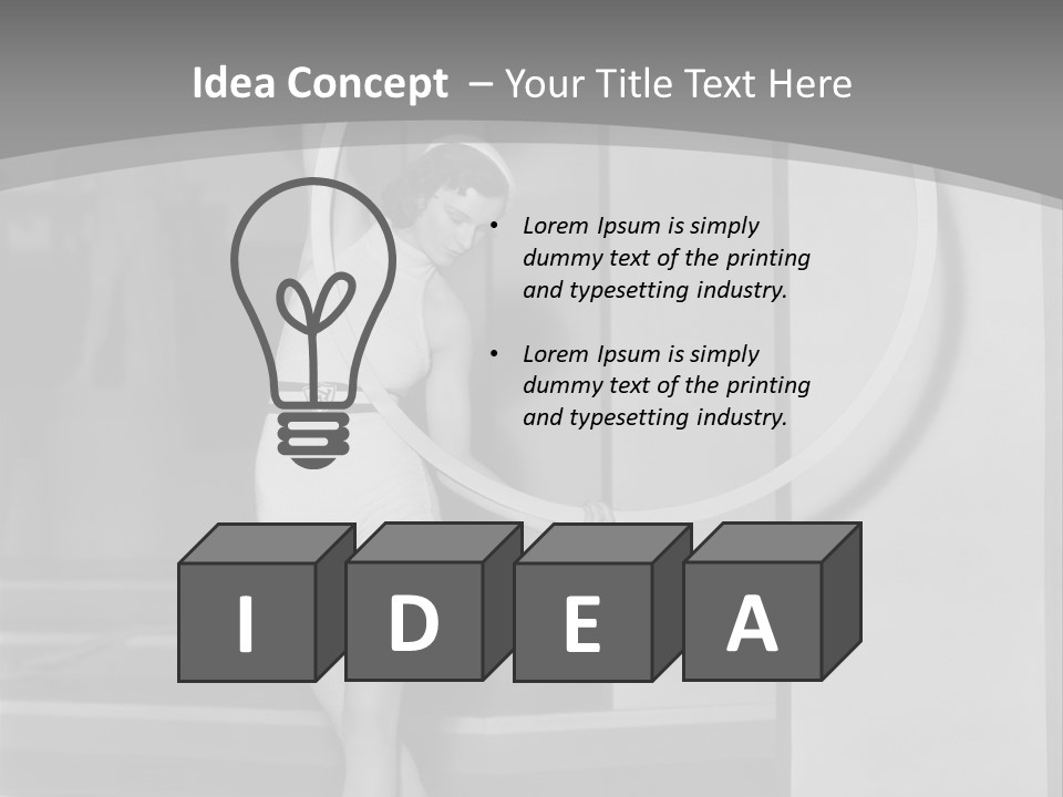 A Woman In A Short Skirt Is Holding A Hoop PowerPoint Template