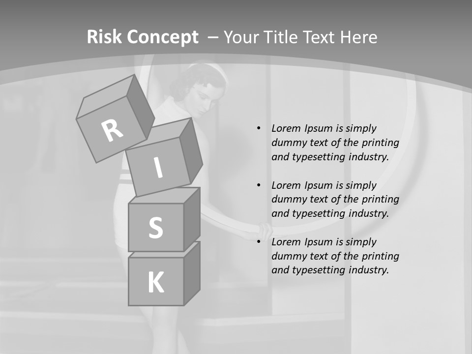 A Woman In A Short Skirt Is Holding A Hoop PowerPoint Template