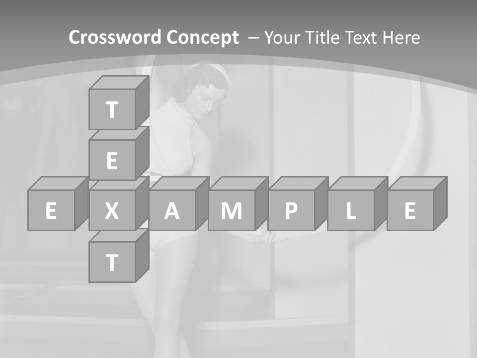 A Woman In A Short Skirt Is Holding A Hoop PowerPoint Template