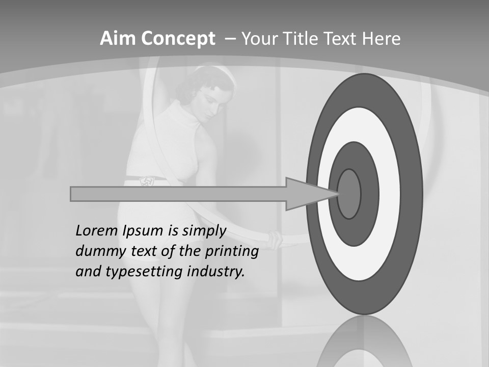 A Woman In A Short Skirt Is Holding A Hoop PowerPoint Template