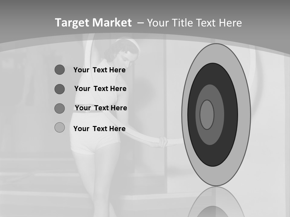 A Woman In A Short Skirt Is Holding A Hoop PowerPoint Template