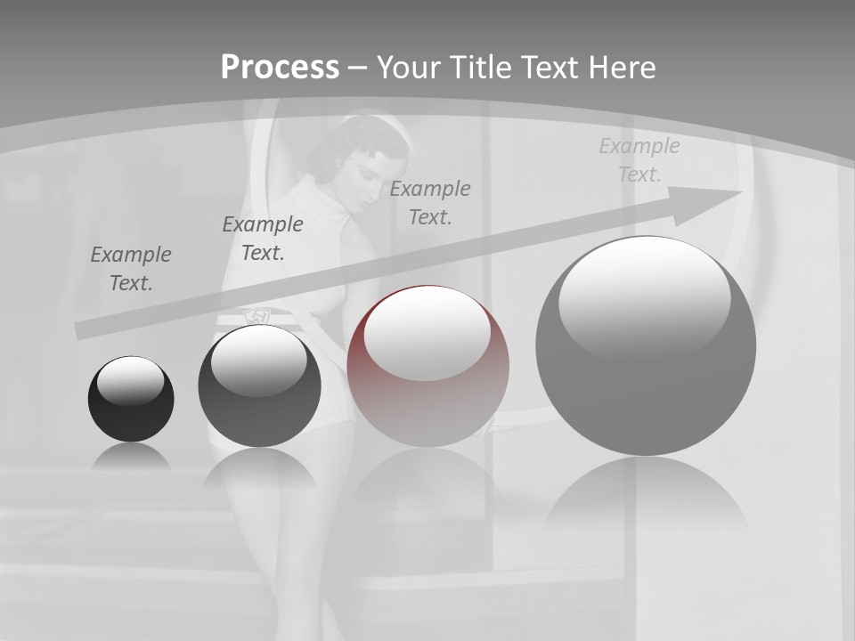 A Woman In A Short Skirt Is Holding A Hoop PowerPoint Template