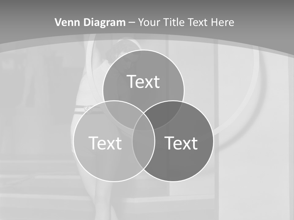 A Woman In A Short Skirt Is Holding A Hoop PowerPoint Template