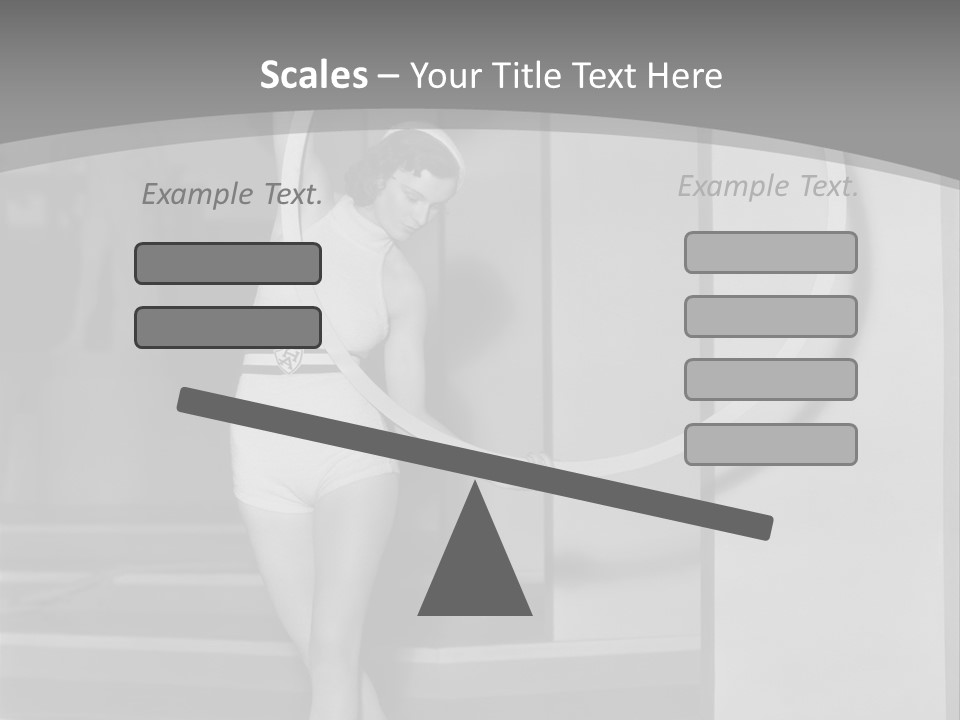 A Woman In A Short Skirt Is Holding A Hoop PowerPoint Template