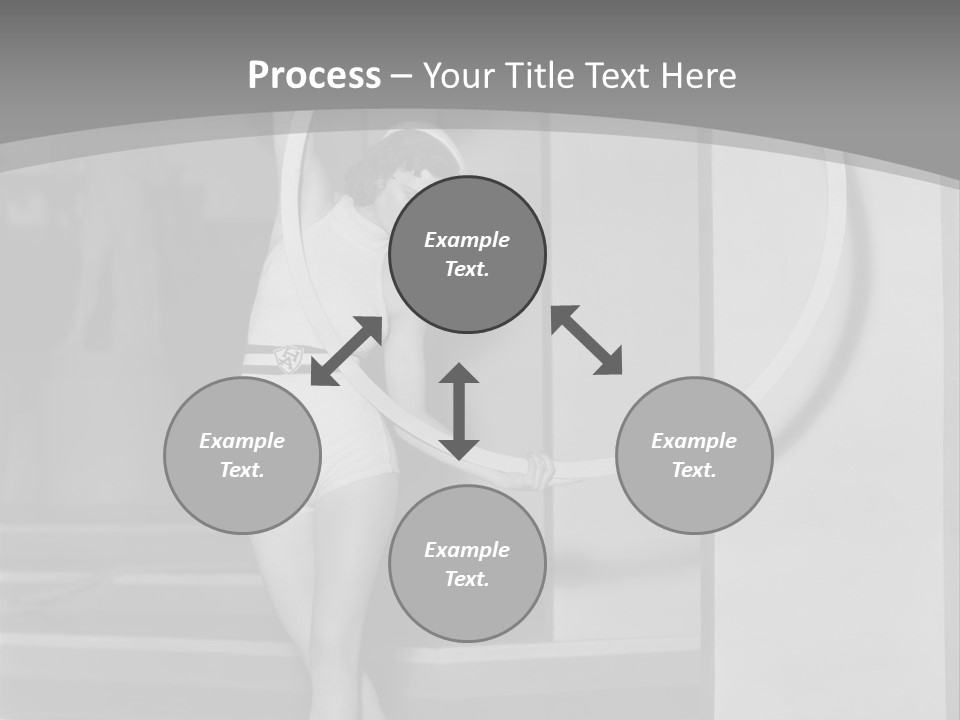 A Woman In A Short Skirt Is Holding A Hoop PowerPoint Template