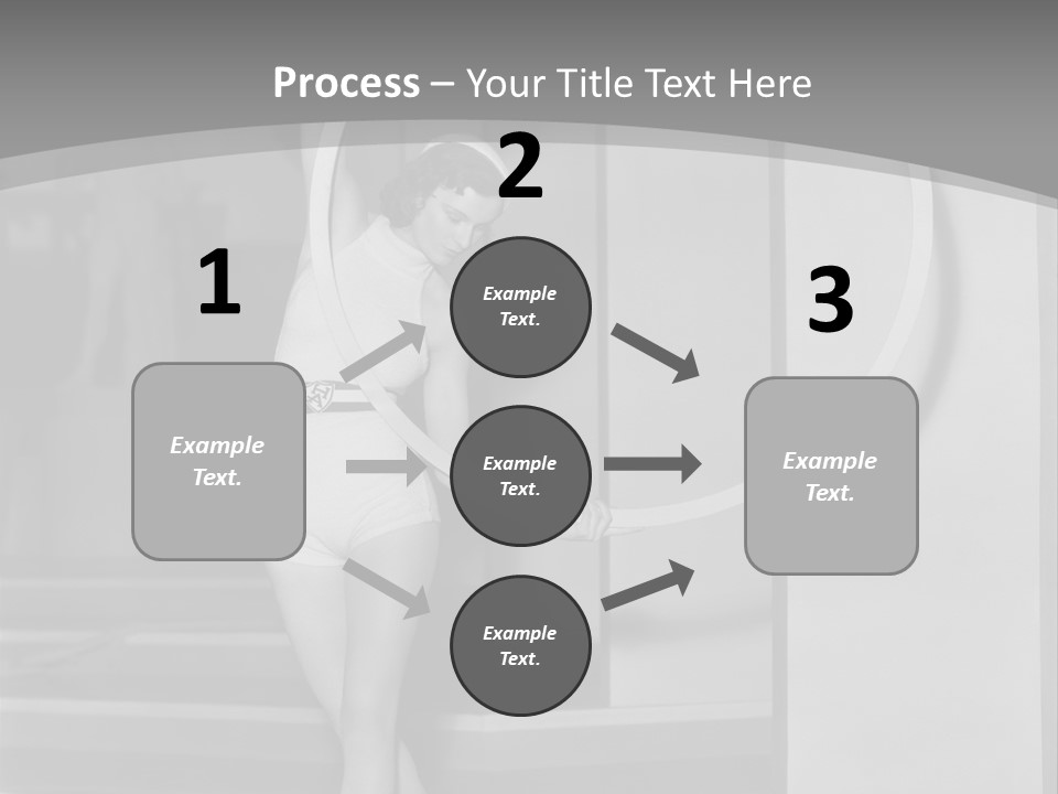 A Woman In A Short Skirt Is Holding A Hoop PowerPoint Template