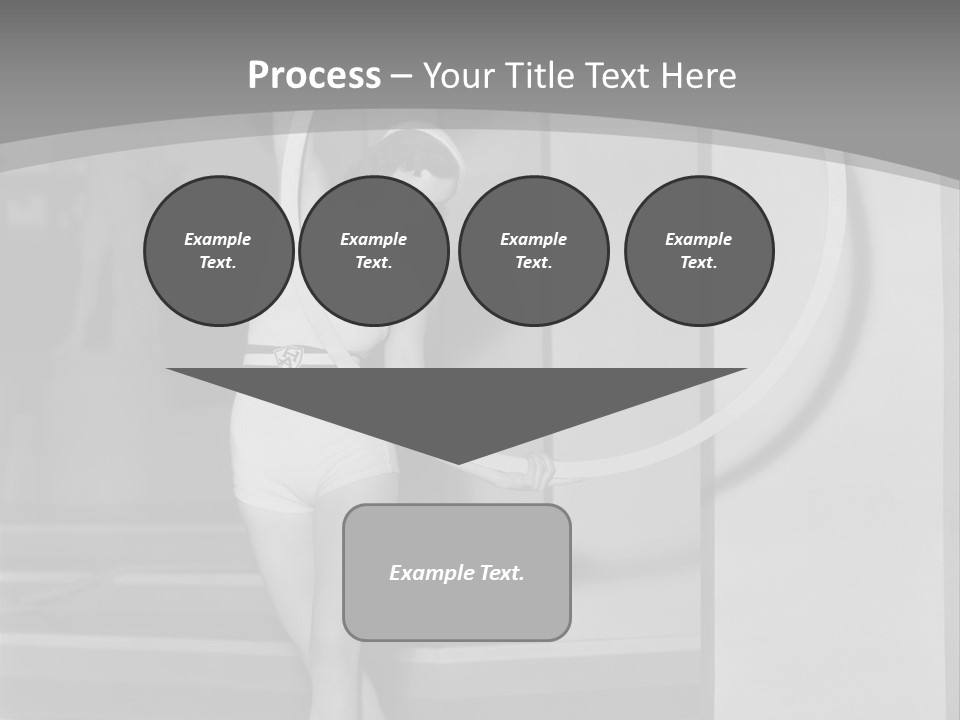 A Woman In A Short Skirt Is Holding A Hoop PowerPoint Template