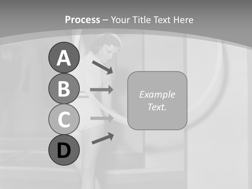 A Woman In A Short Skirt Is Holding A Hoop PowerPoint Template