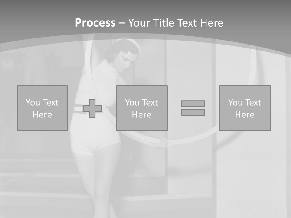 A Woman In A Short Skirt Is Holding A Hoop PowerPoint Template