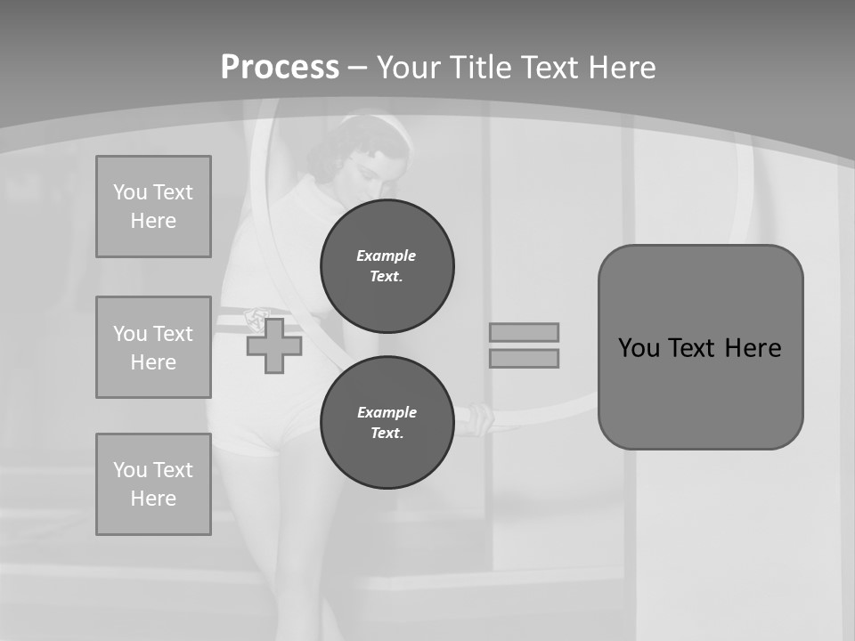 A Woman In A Short Skirt Is Holding A Hoop PowerPoint Template