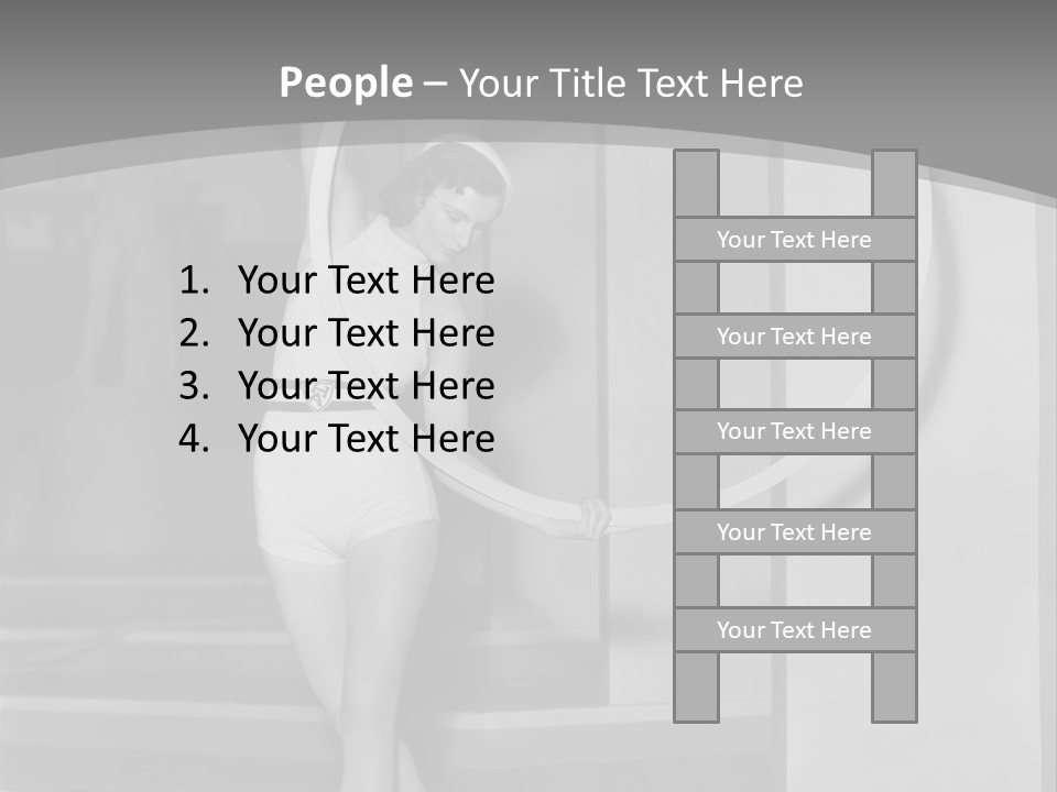 A Woman In A Short Skirt Is Holding A Hoop PowerPoint Template