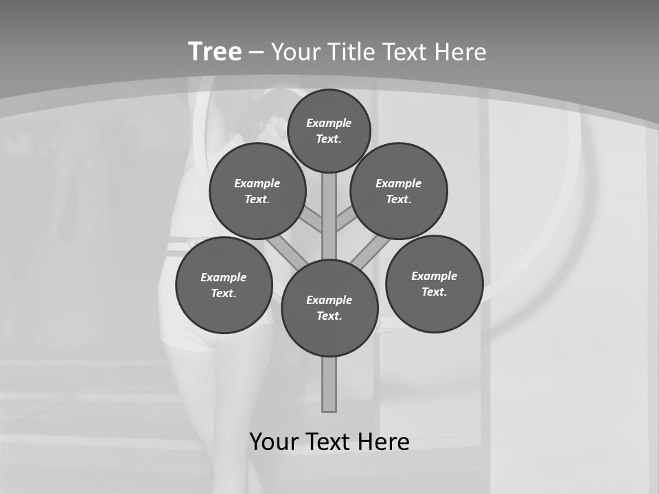 A Woman In A Short Skirt Is Holding A Hoop PowerPoint Template