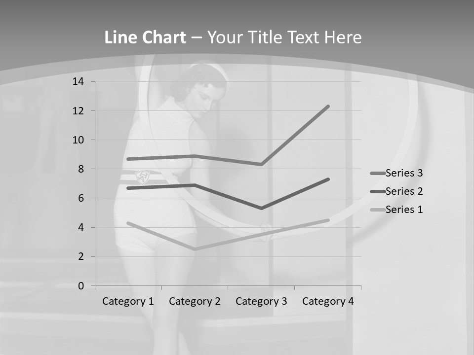 A Woman In A Short Skirt Is Holding A Hoop PowerPoint Template