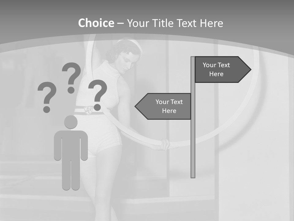 A Woman In A Short Skirt Is Holding A Hoop PowerPoint Template