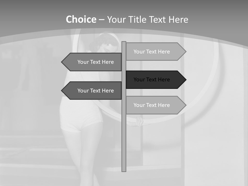 A Woman In A Short Skirt Is Holding A Hoop PowerPoint Template