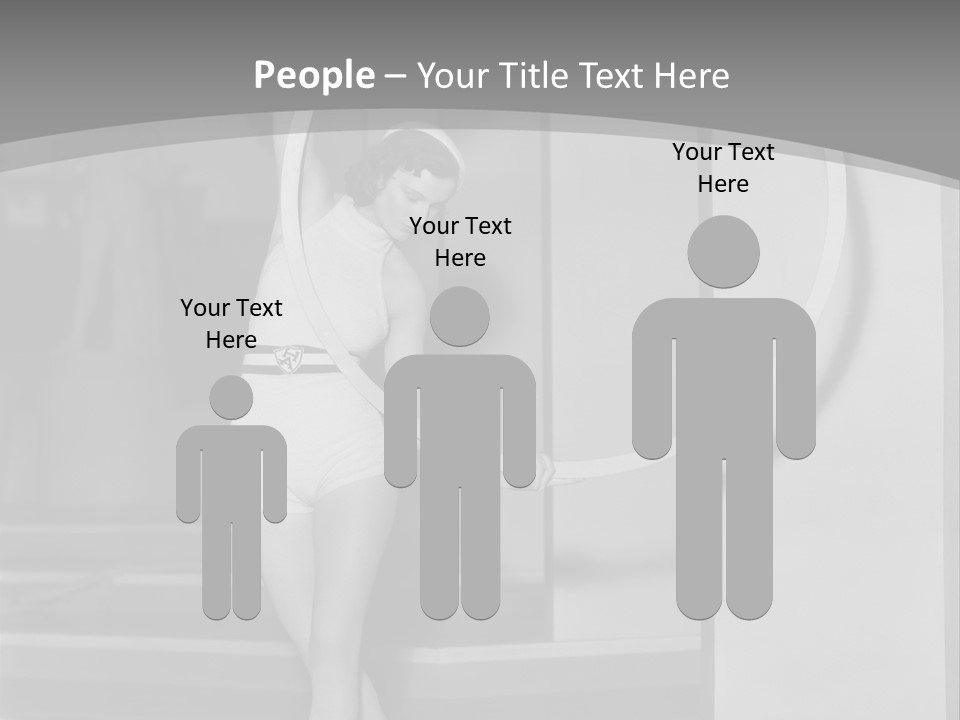 A Woman In A Short Skirt Is Holding A Hoop PowerPoint Template