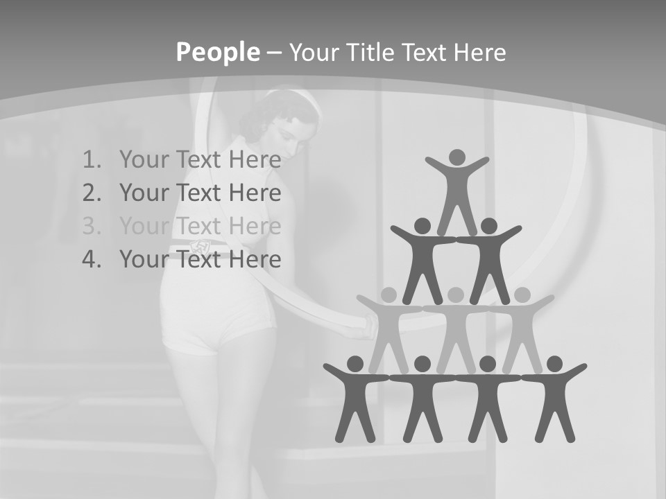 A Woman In A Short Skirt Is Holding A Hoop PowerPoint Template