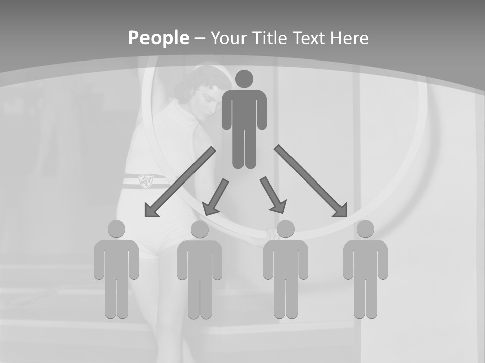 A Woman In A Short Skirt Is Holding A Hoop PowerPoint Template