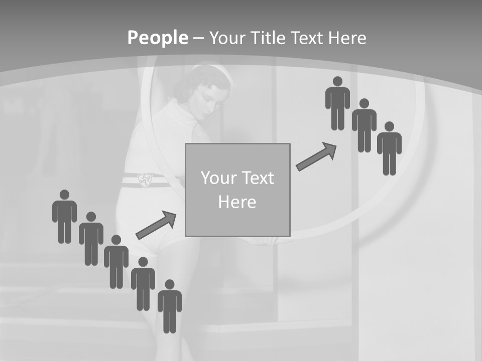 A Woman In A Short Skirt Is Holding A Hoop PowerPoint Template