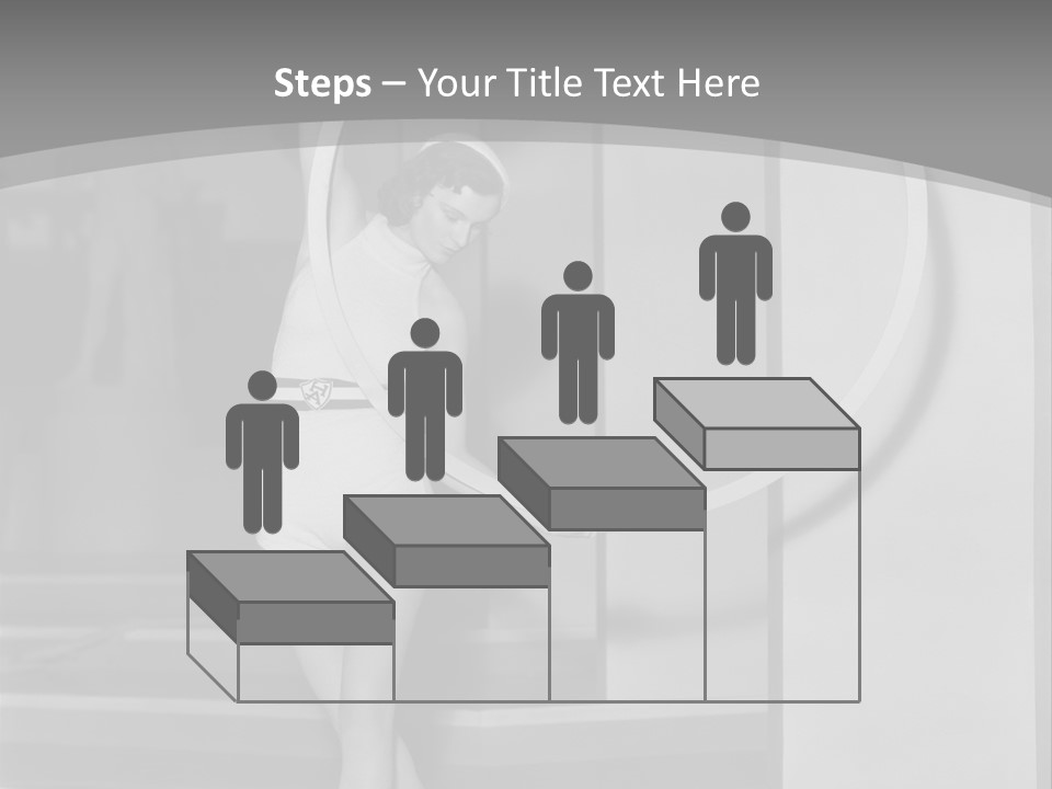 A Woman In A Short Skirt Is Holding A Hoop PowerPoint Template