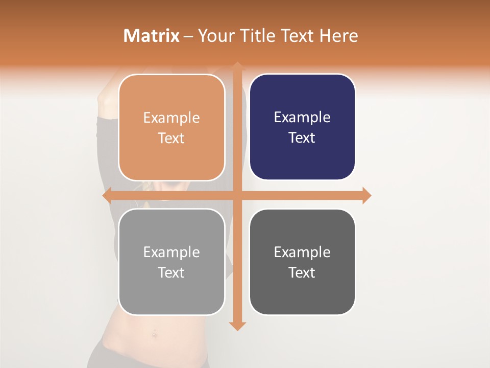 A Woman Holding A Black Object Over Her Head PowerPoint Template