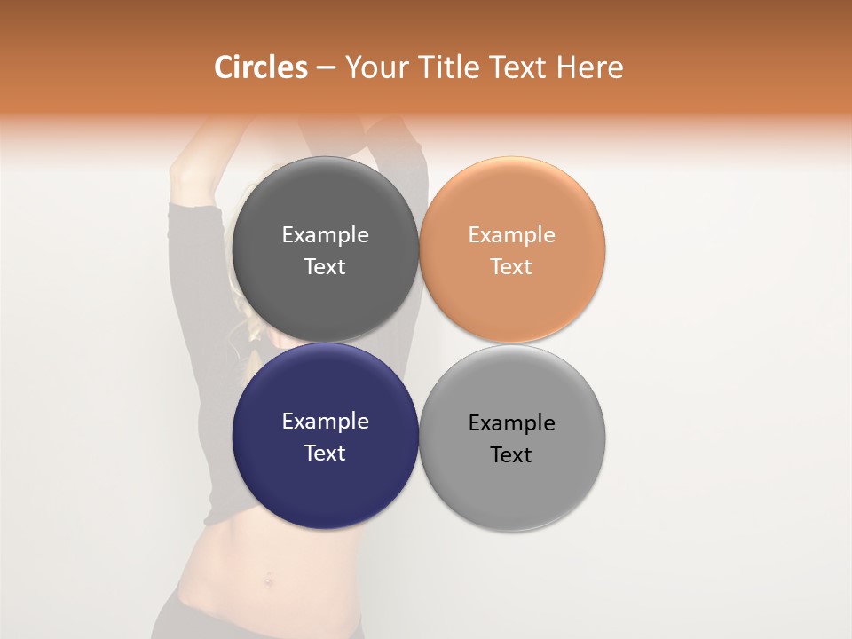 A Woman Holding A Black Object Over Her Head PowerPoint Template