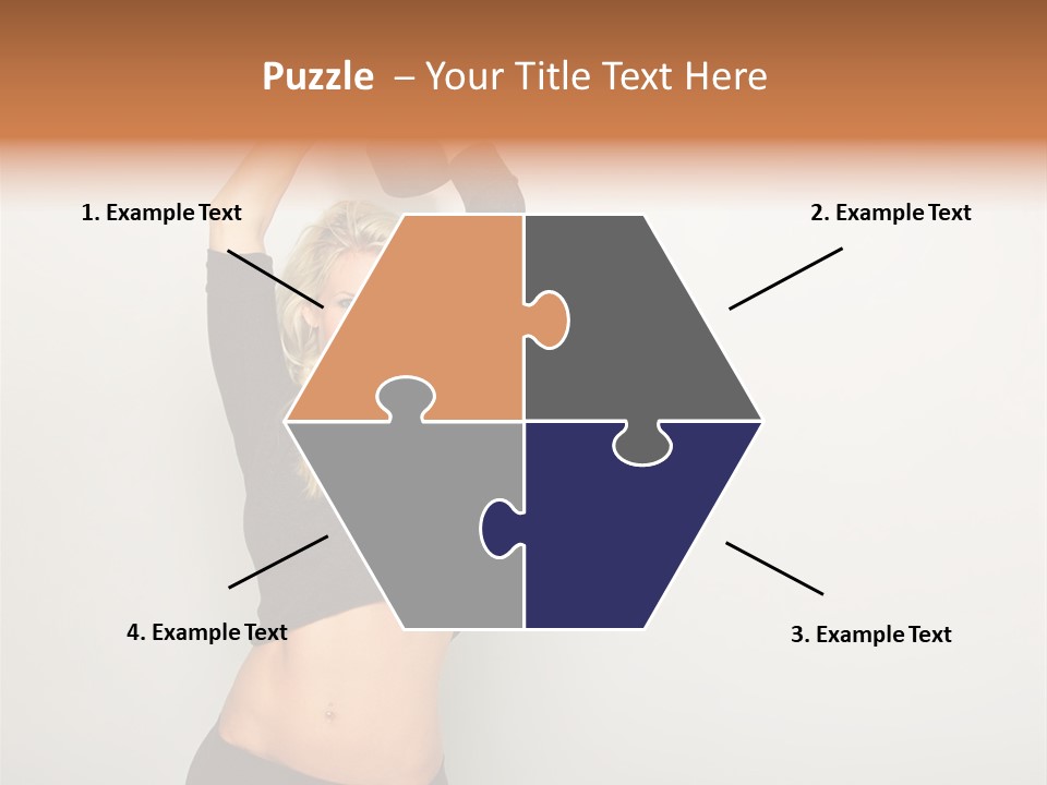 A Woman Holding A Black Object Over Her Head PowerPoint Template