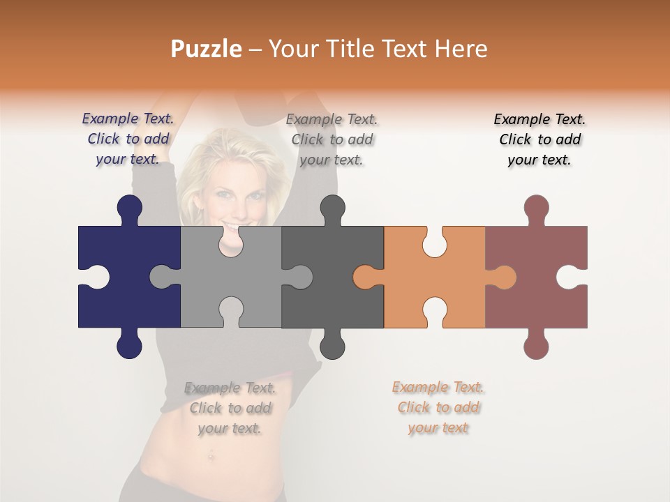 A Woman Holding A Black Object Over Her Head PowerPoint Template