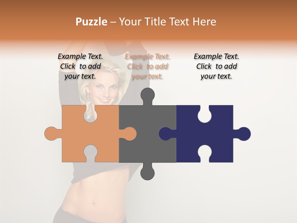 A Woman Holding A Black Object Over Her Head PowerPoint Template