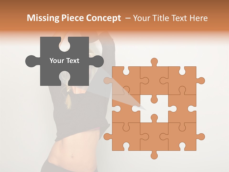 A Woman Holding A Black Object Over Her Head PowerPoint Template