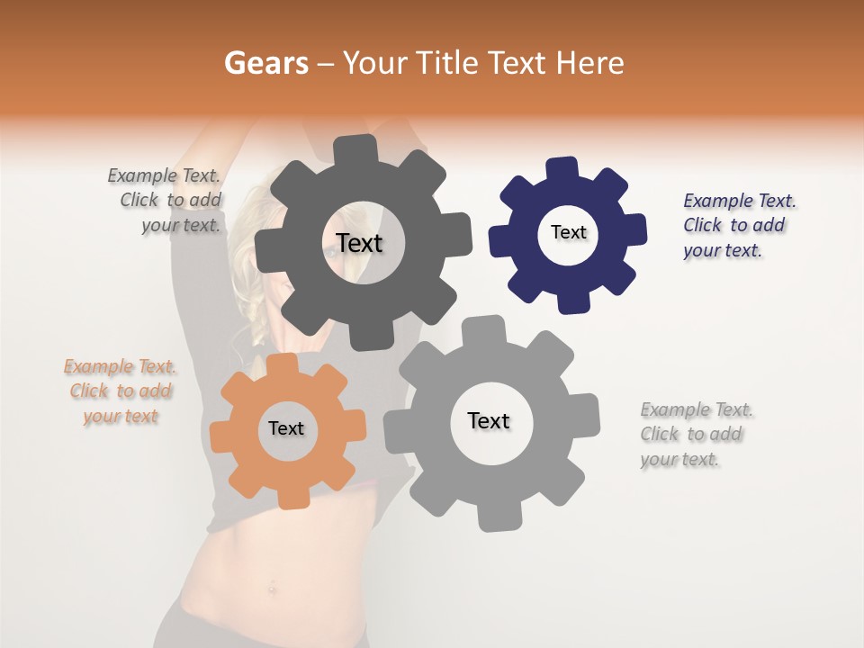 A Woman Holding A Black Object Over Her Head PowerPoint Template