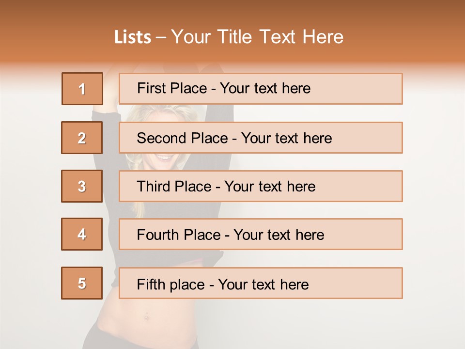 A Woman Holding A Black Object Over Her Head PowerPoint Template