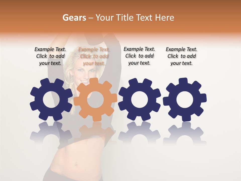 A Woman Holding A Black Object Over Her Head PowerPoint Template