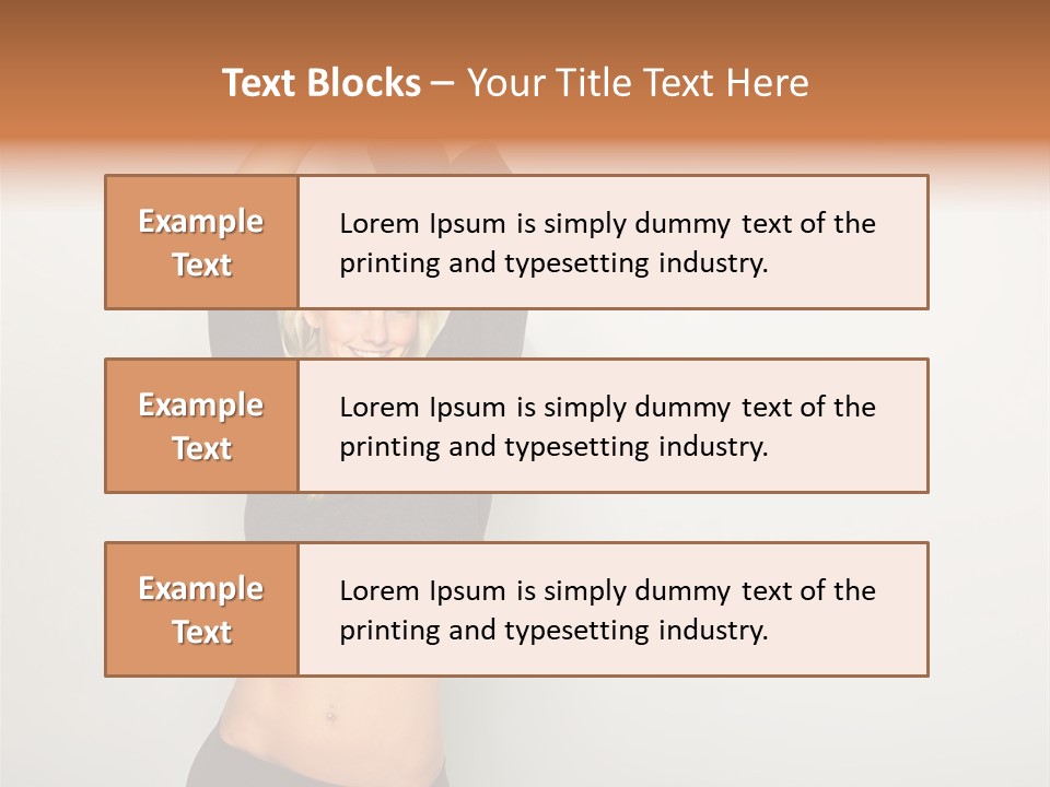 A Woman Holding A Black Object Over Her Head PowerPoint Template