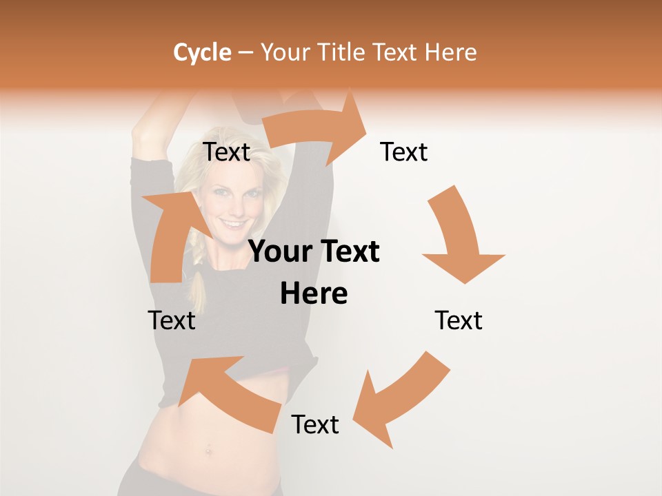 A Woman Holding A Black Object Over Her Head PowerPoint Template