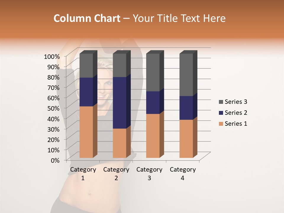 A Woman Holding A Black Object Over Her Head PowerPoint Template