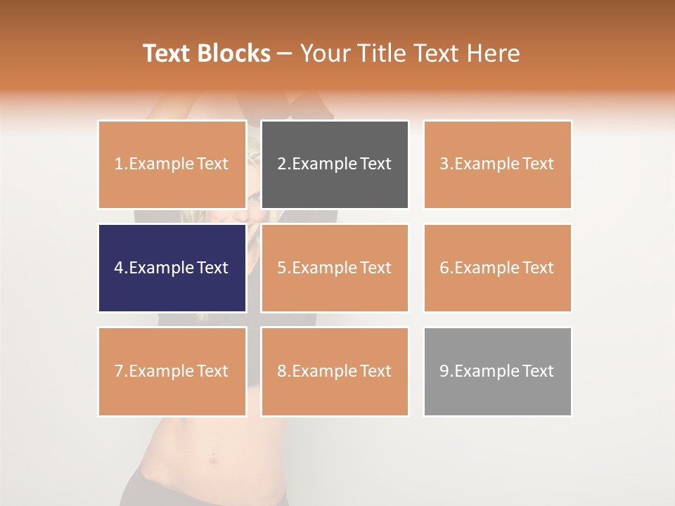 A Woman Holding A Black Object Over Her Head PowerPoint Template