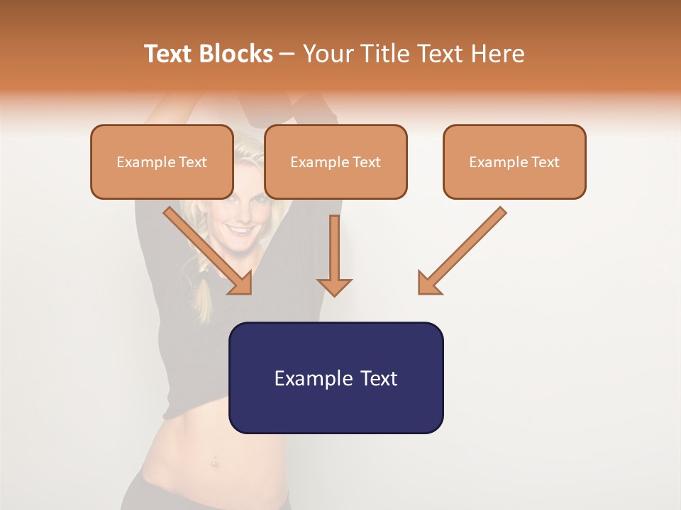 A Woman Holding A Black Object Over Her Head PowerPoint Template