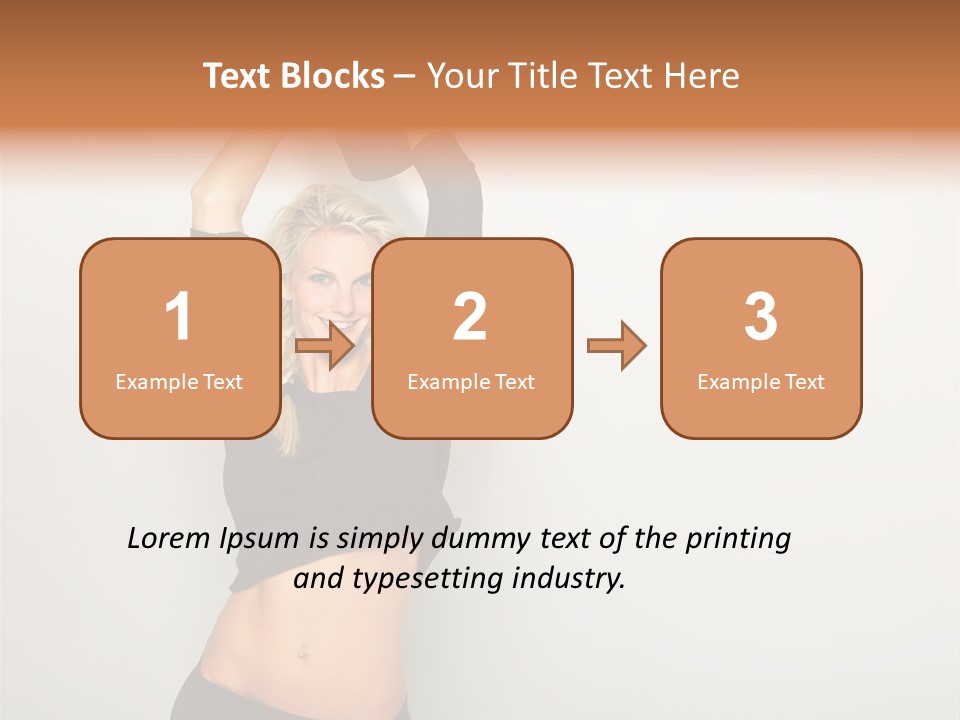 A Woman Holding A Black Object Over Her Head PowerPoint Template