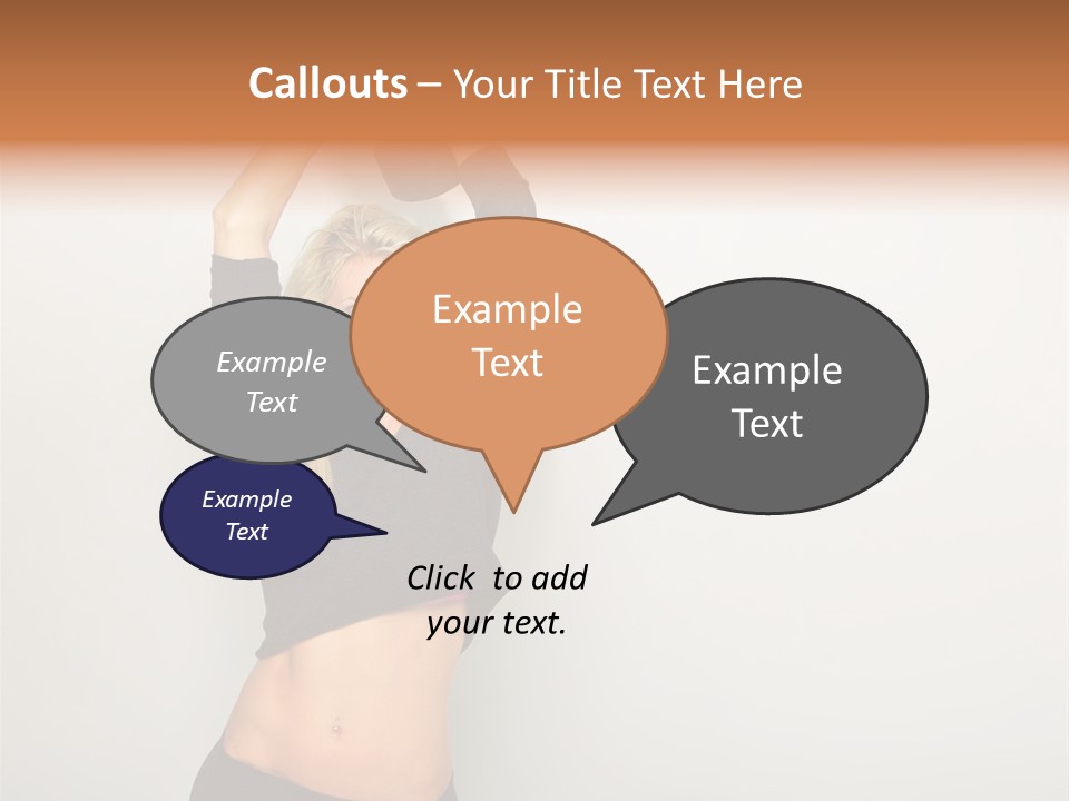 A Woman Holding A Black Object Over Her Head PowerPoint Template