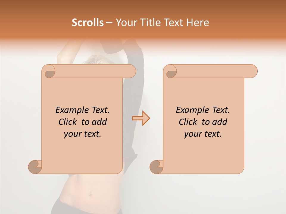 A Woman Holding A Black Object Over Her Head PowerPoint Template