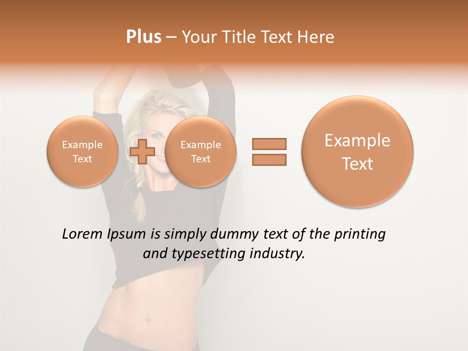 A Woman Holding A Black Object Over Her Head PowerPoint Template