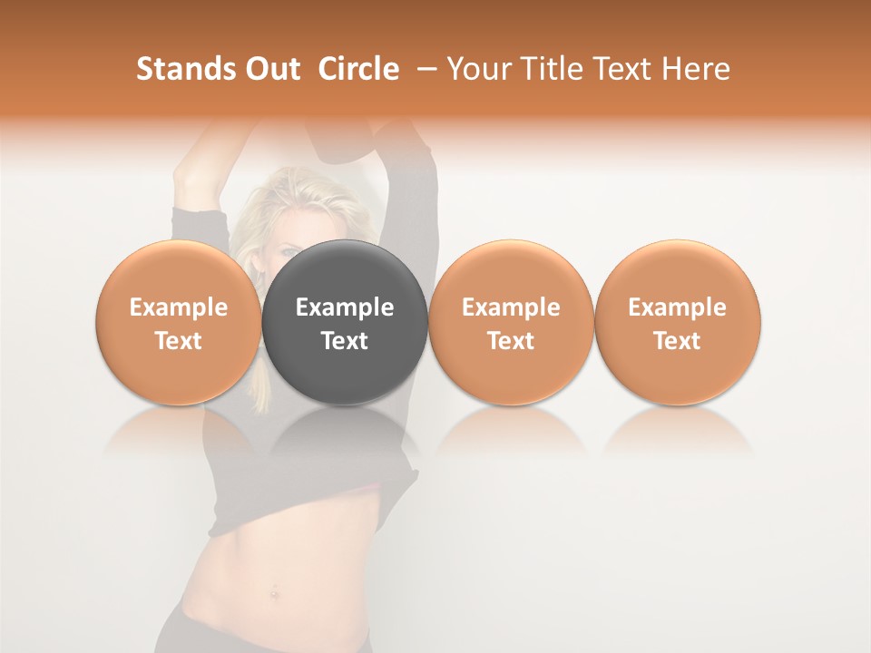 A Woman Holding A Black Object Over Her Head PowerPoint Template