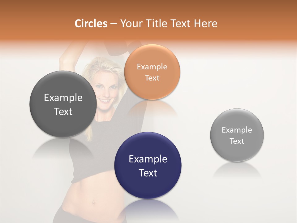 A Woman Holding A Black Object Over Her Head PowerPoint Template