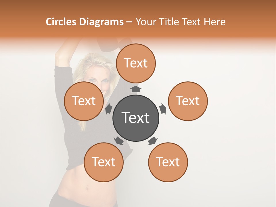 A Woman Holding A Black Object Over Her Head PowerPoint Template