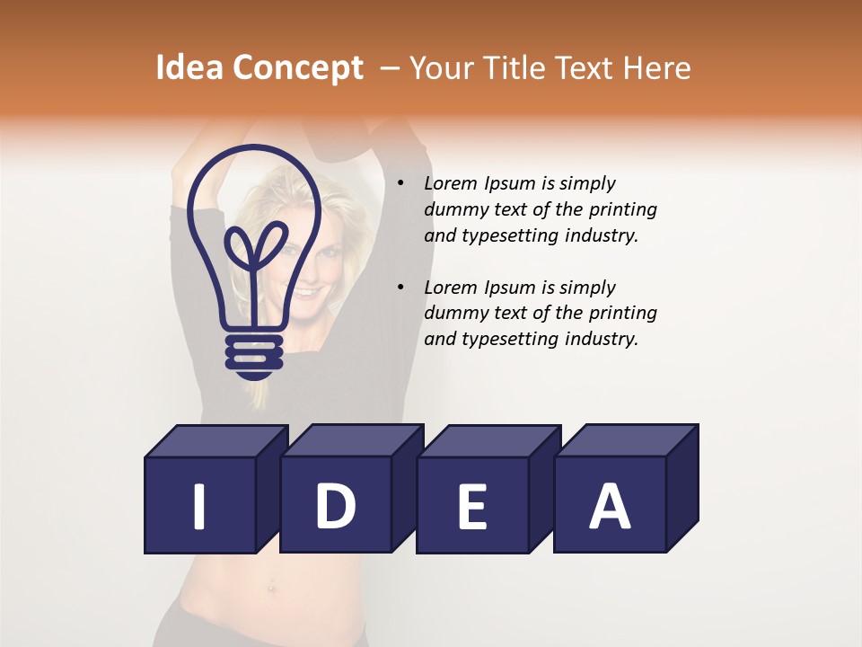 A Woman Holding A Black Object Over Her Head PowerPoint Template