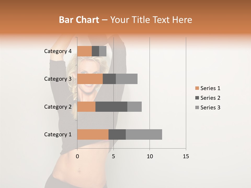 A Woman Holding A Black Object Over Her Head PowerPoint Template